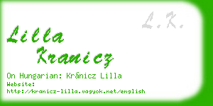 lilla kranicz business card